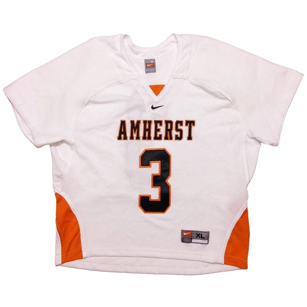 NIKE Amherst Tigers Lacrosse Jersey Central High School New York White‎ Men's XL